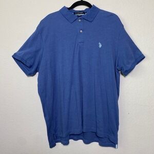 U.S. Polo Assn Blue Polo Shirt XL Luxury Feel Logo Short Sleeve Classic Casual